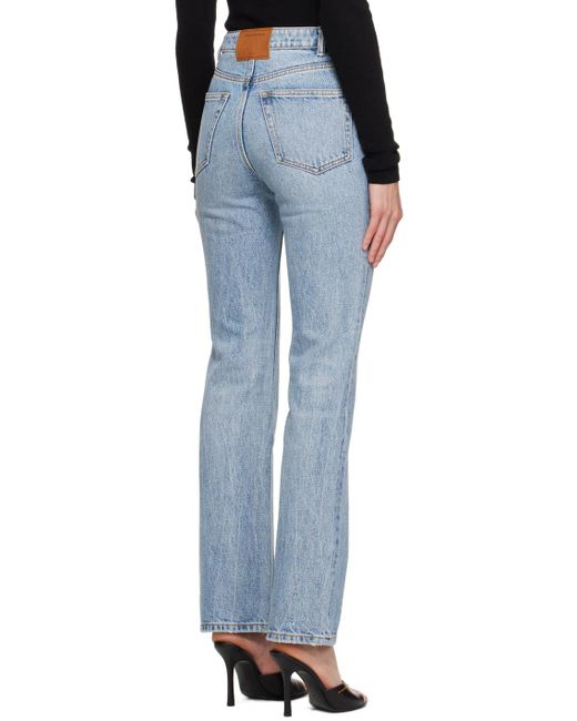 Alexander Wang Black Blue Stacked Jeans