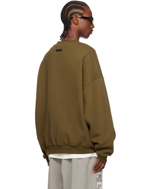 Fear Of God Green Khaki Crewneck Sweatshirt for men