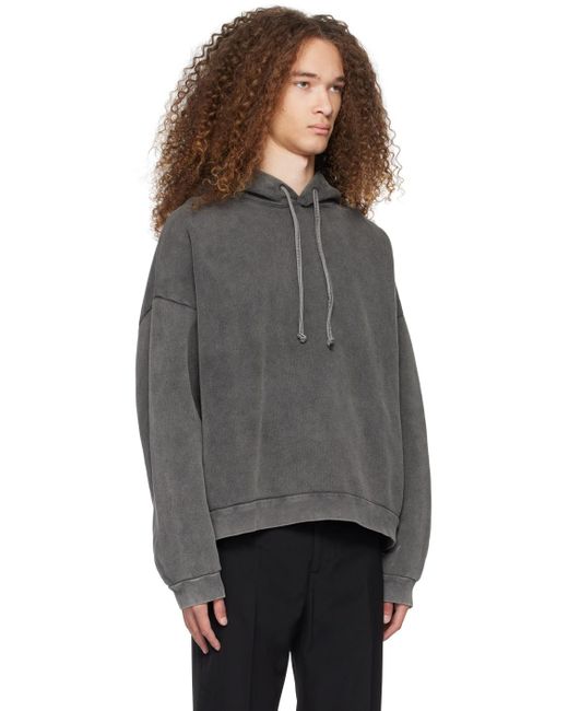 Acne Gray Faded Hoodie for men