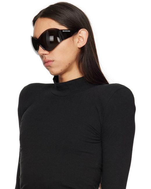 Balenciaga Gray Mask Butterfly Sunglasses for men