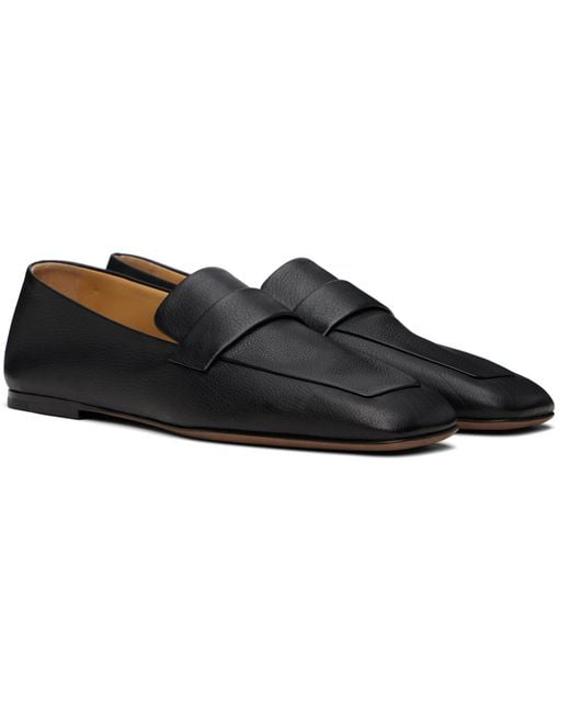 The Row Black Square Loafers