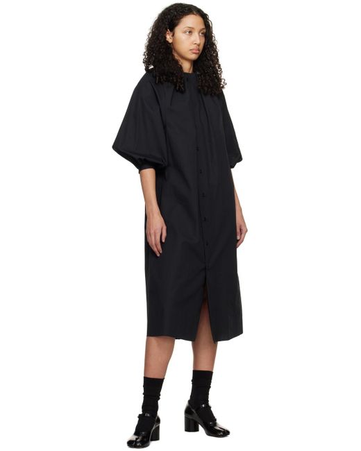 Robe longue noire à boutons MM6 by Maison Martin Margiela en coloris Black