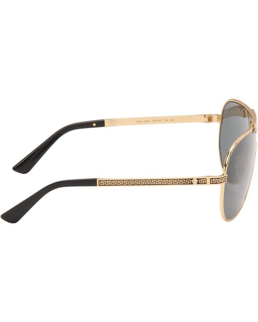 Versace Gray Greca Flow Sunglasses for men