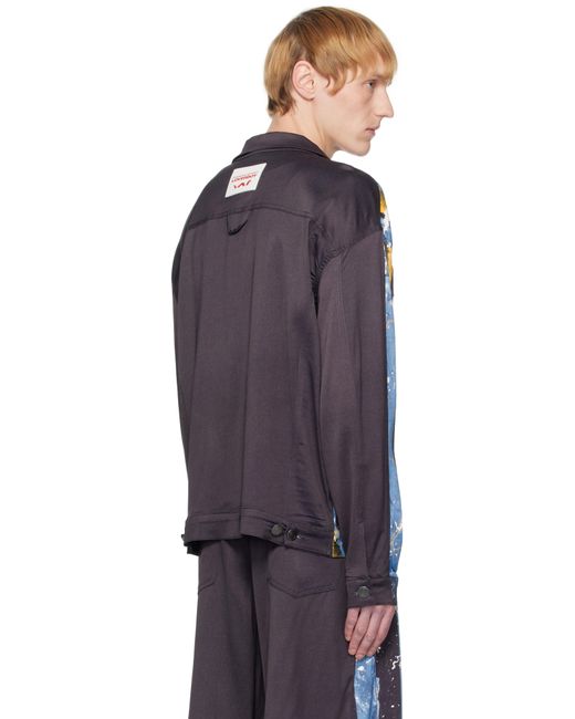 メンズ Charles Jeffrey ネイビー＆ブルー Silky Oversized 'Denim' ジャケット Blue