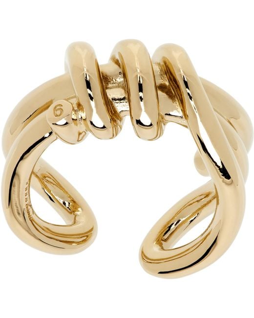 MM6 by Maison Margiela Metallic Knotted Ring for men