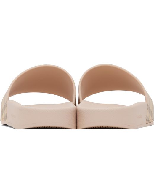 Burberry Black Check Pool Slides