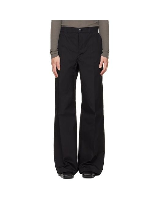 Rick Owens Black Tower Work Trousers for men