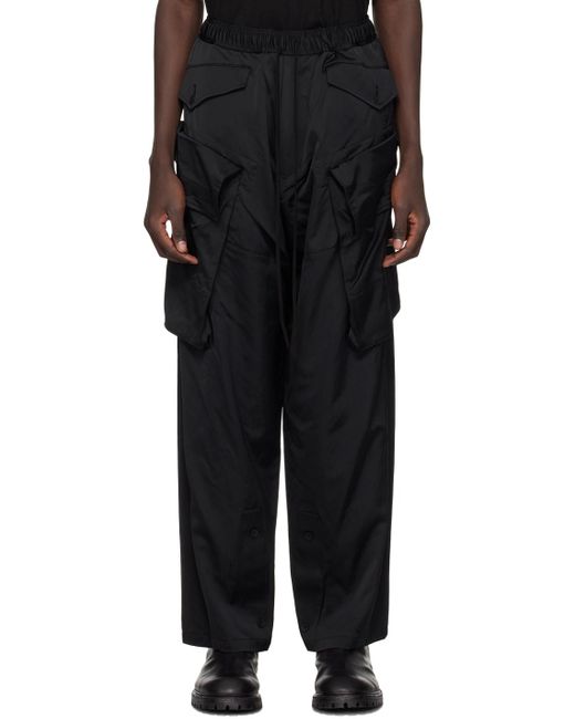 Pantalon cargo ample noir Julius pour homme en coloris Black