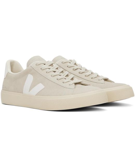 Veja Black Gray Campo Suede Sneakers for men
