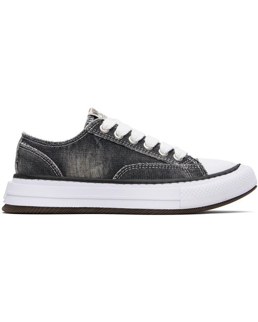Maison Mihara Yasuhiro Black Yucca Og Sole Bleach-Wash Low-Top Sneakers