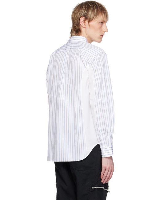 Comme des Garçons White Striped Shirt for men