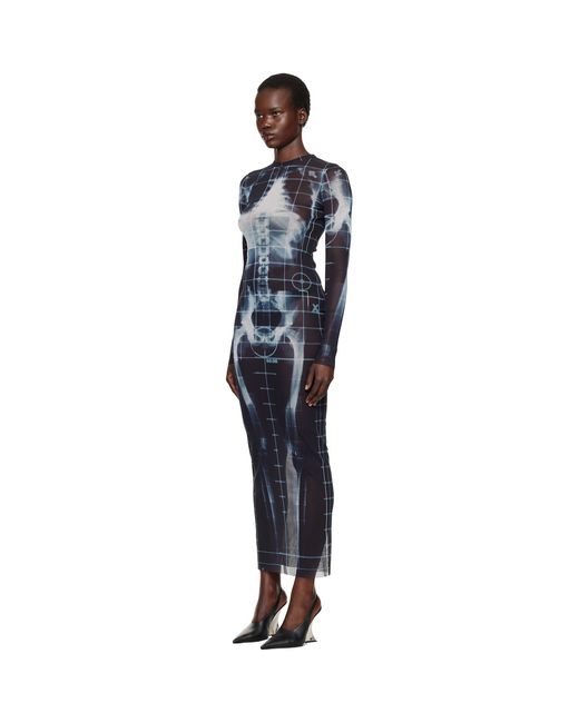 Jean Paul Gaultier Black 'The Squeletor' Maxi Dress