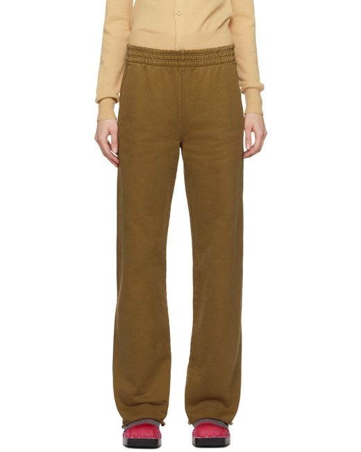 Pantalon de survêtement brun à logo imprimé Acne en coloris Natural