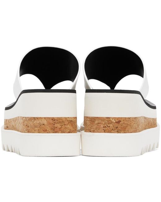 Stella McCartney Black White Sneak-elyse Platform Thong Sandals