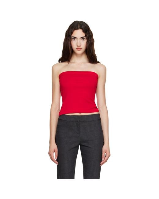 Flore Flore Red Bes Bandeau Top