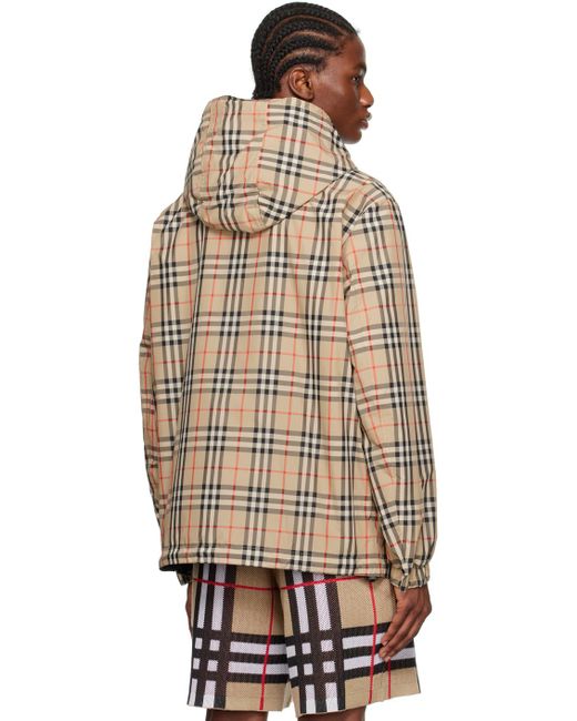 Burberry Multicolor Beige Vintage Check Reversible Jacket for men