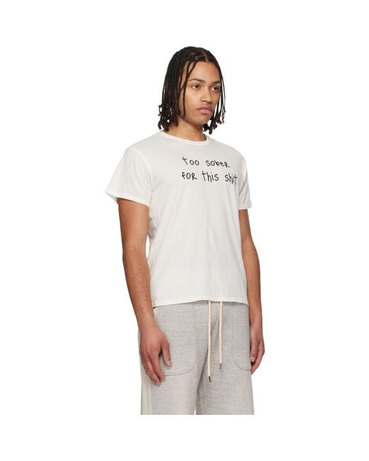 R13 Multicolor Off- 'Too Sober' Boy T-Shirt for men