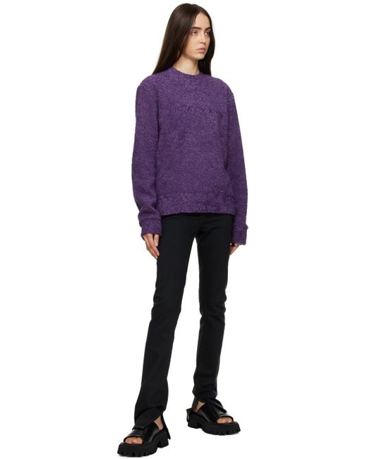 1017 ALYX 9SM Purple Embroide Sweatshirt