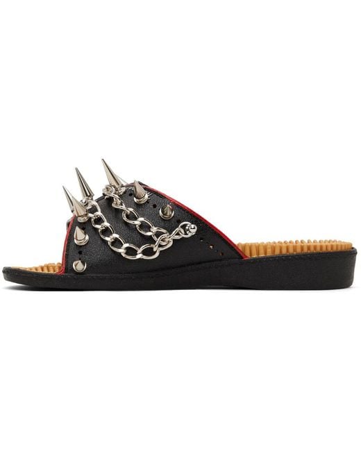 Doublet Punk Massage Sandals in Black for Men | Lyst