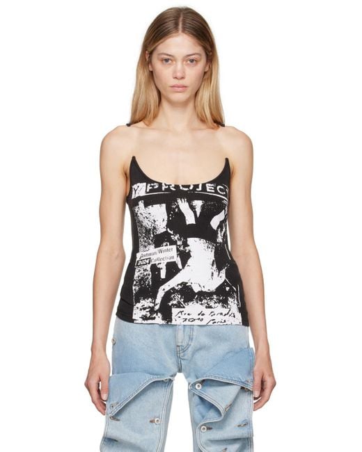 Y. Project Black Printed Tank Top