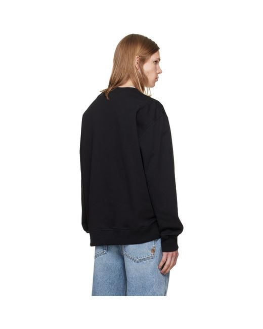 Balmain Black Embroidered Paris' Sweatshirt for men