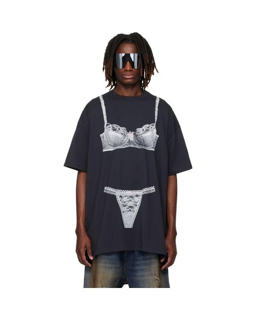 VAQUERA Blue Trompe L'Oeil Tall T-Shirt for men