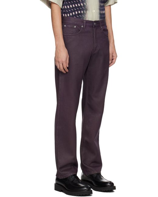 Dries Van Noten Blue Purple Five-pocket Jeans for men