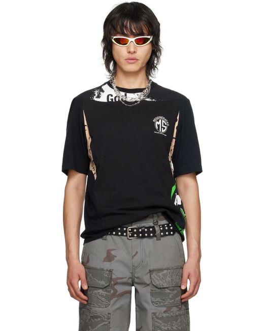 MARINE SERRE Black Regenerated T-shirt for men