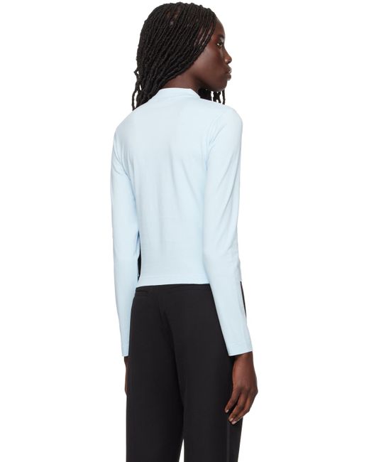 Jacquemus Black Blue 'le T-shirt Gros Grain Manches Longues' Long Sleeve T-shirt
