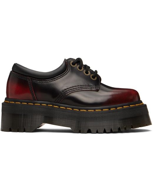 Dr. Martens Black Burgundy 8053 Quad Platform Derbys