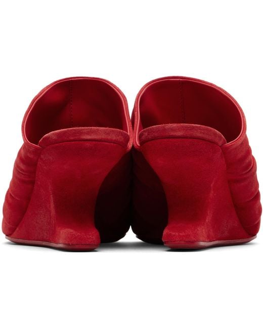 Rick Owens Red Temple Cantilever 6 Sharp Sabot Heels