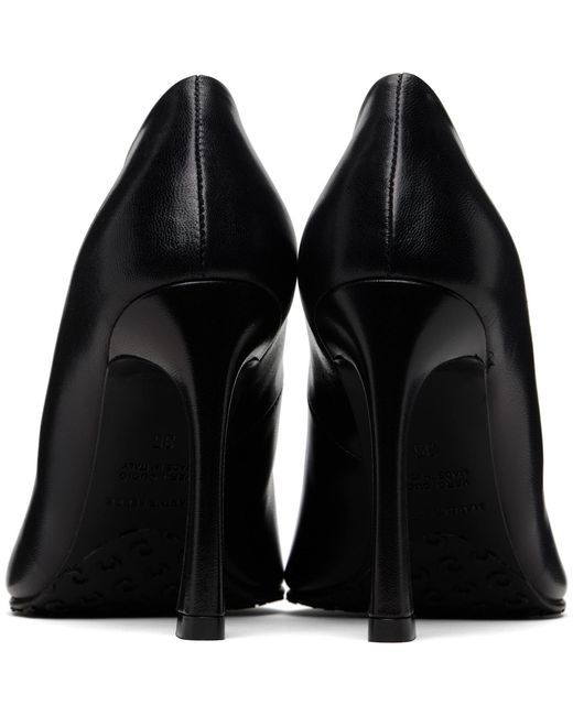 MARINE SERRE Black Smooth Leather Ms Kiss Heels