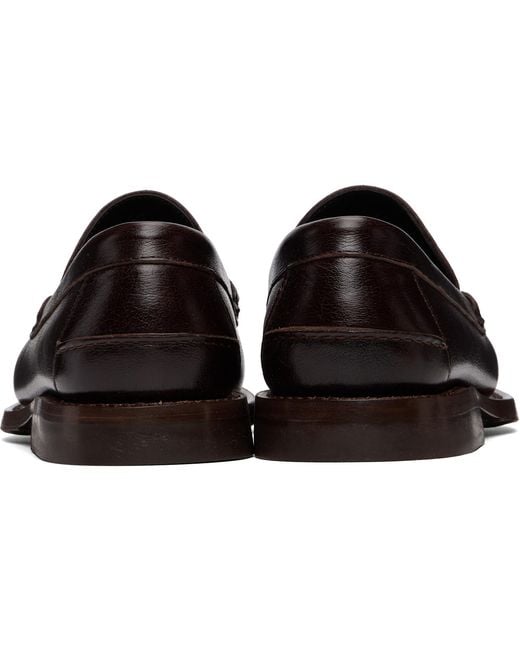 Hereu Black Nombela Waxed Loafers for men