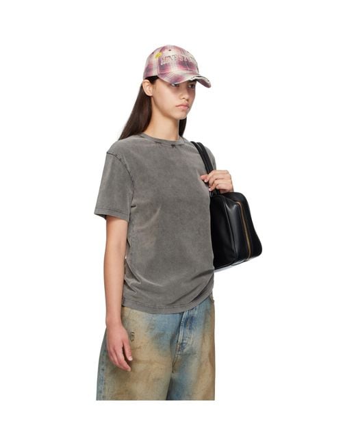 Acne Multicolor Cotton Crewneck T-Shirt
