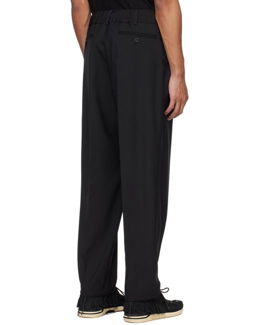 Pantalon plissé noir Sacai pour homme en coloris Black