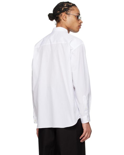 Chemise blanche à logo brodé Comme des Garçons pour homme en coloris White