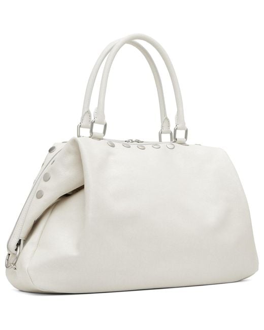 MARGE SHERWOOD Gray Off- Dumpling Stud Bag