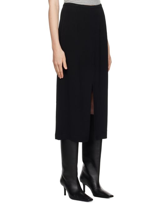 Frankie Shop Black Judy Midi Skirt