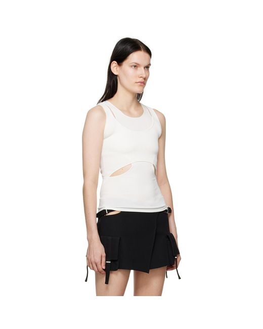 Dion Lee White Interlink Tank Top