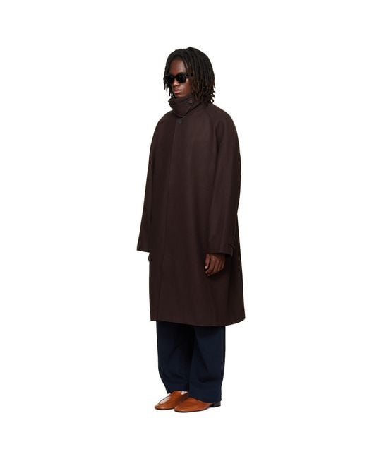 Studio Nicholson Black Cabo Wool Coat for men