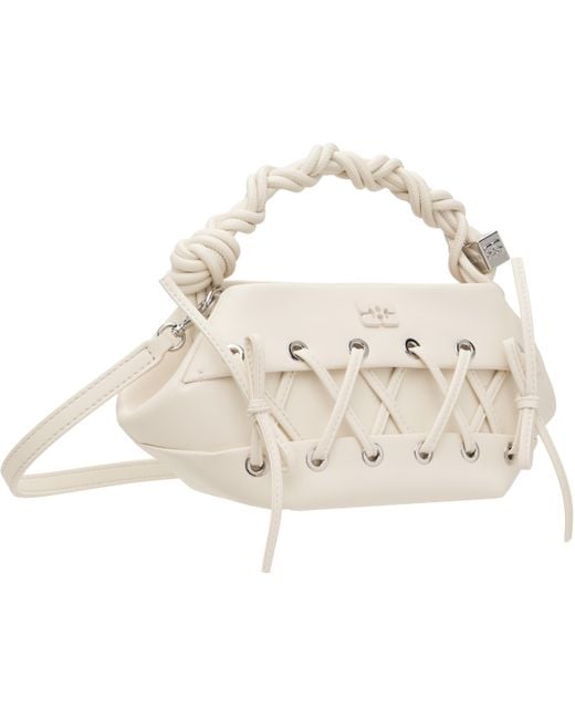 Ganni オフホワイト ミニ Lace-Up Bou バッグ White