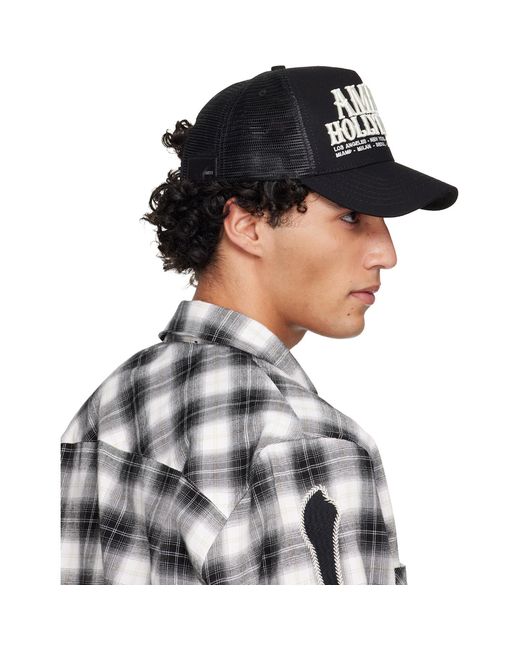 Amiri Black Hollywood' Trucker Cap for men