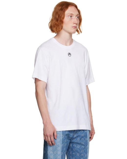 MARINE SERRE White Ite Embroide T-shirt for men
