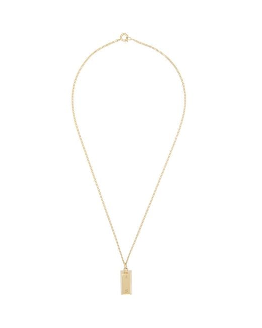Acne Metallic Aldar Necklace for men