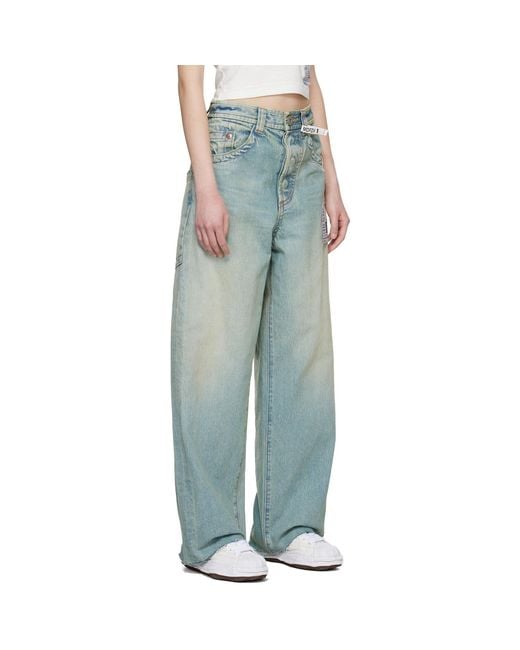 Maison Mihara Yasuhiro Blue Amateur Sewn Like Wide Jeans