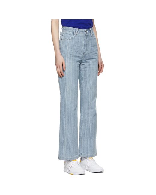 SJYP Blue Stripe Jeans