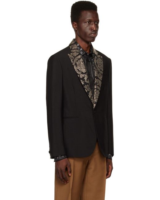 Versace Black Barocco Evening Blazer for men