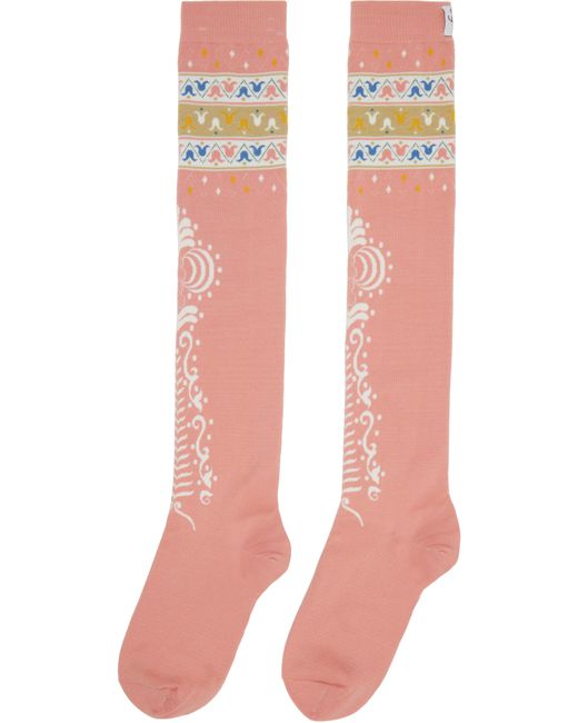Conner Ives Pink Knee High Socks