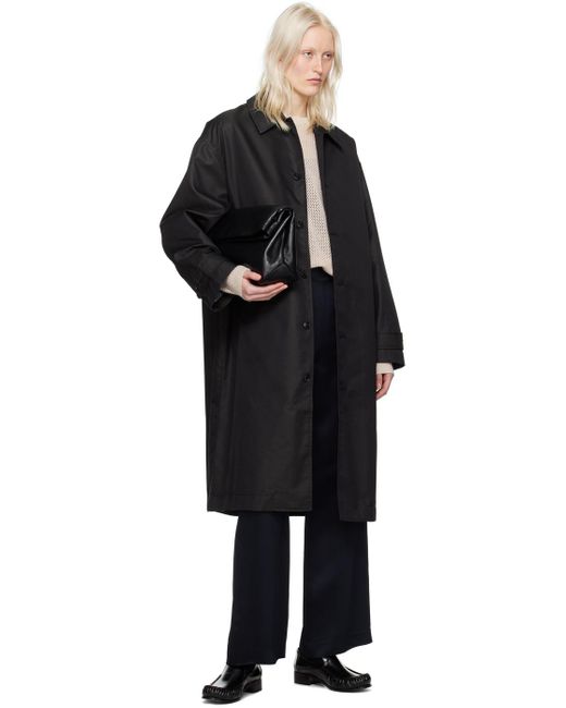6397 Black Button Trench Coat