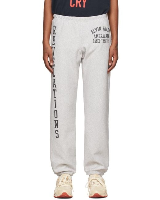 DENIM TEARS Cotton Grey Champion Edition Lounge Pants in Gray for Men ...